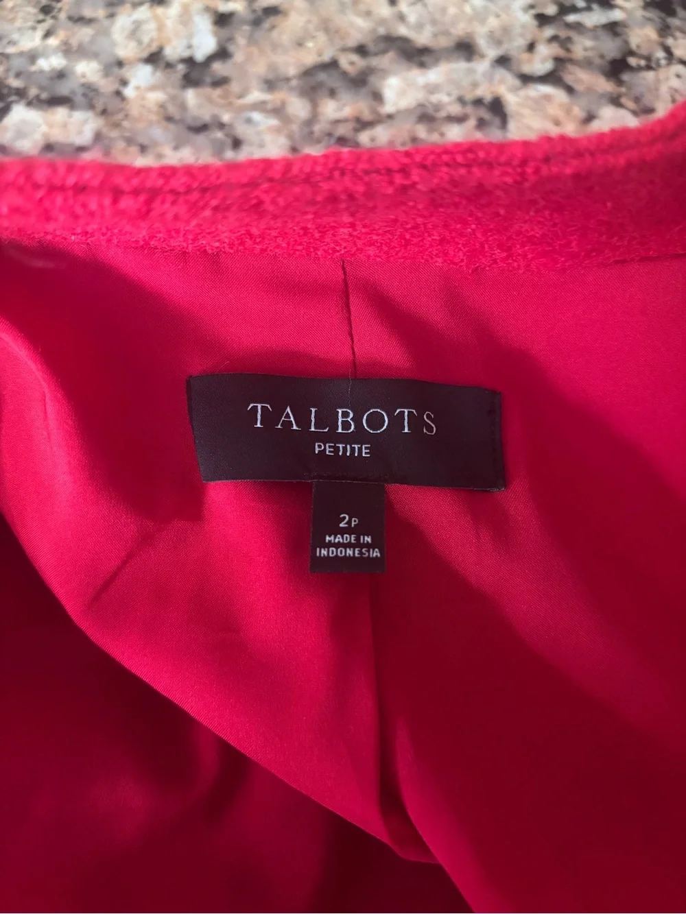 Talbots red jacket